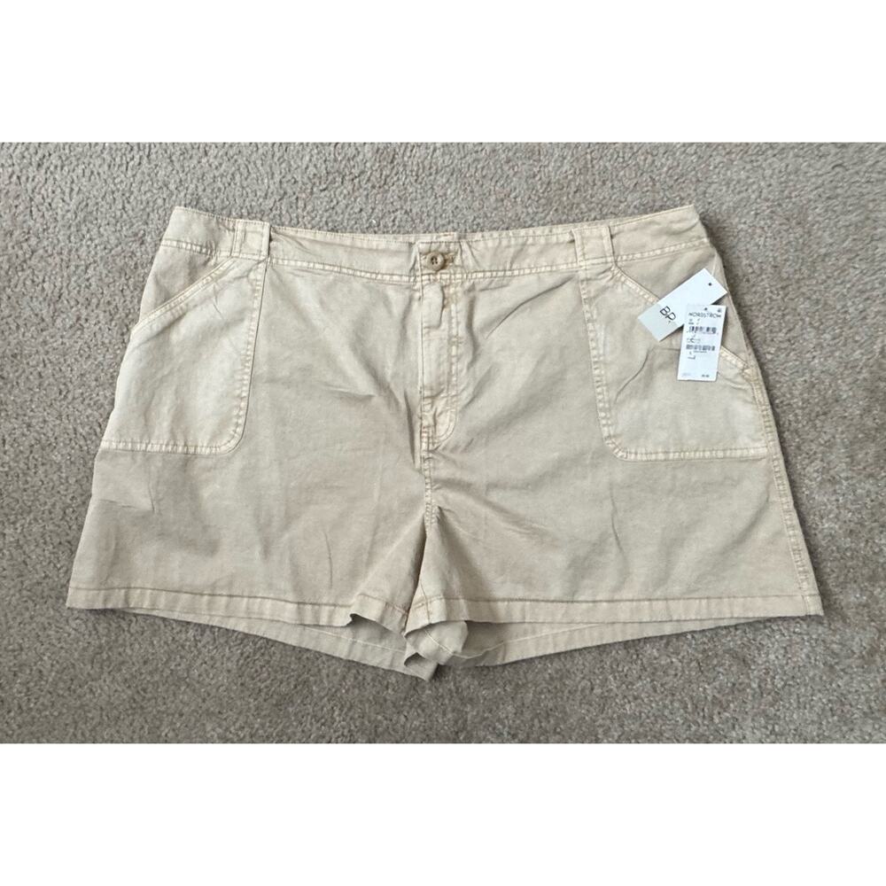 BP Tan Safari Casual Cotton Blend Stretch Comfy Capsule Shorts Women’s 22 NEW